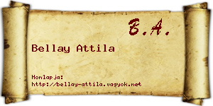 Bellay Attila névjegykártya