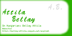 attila bellay business card